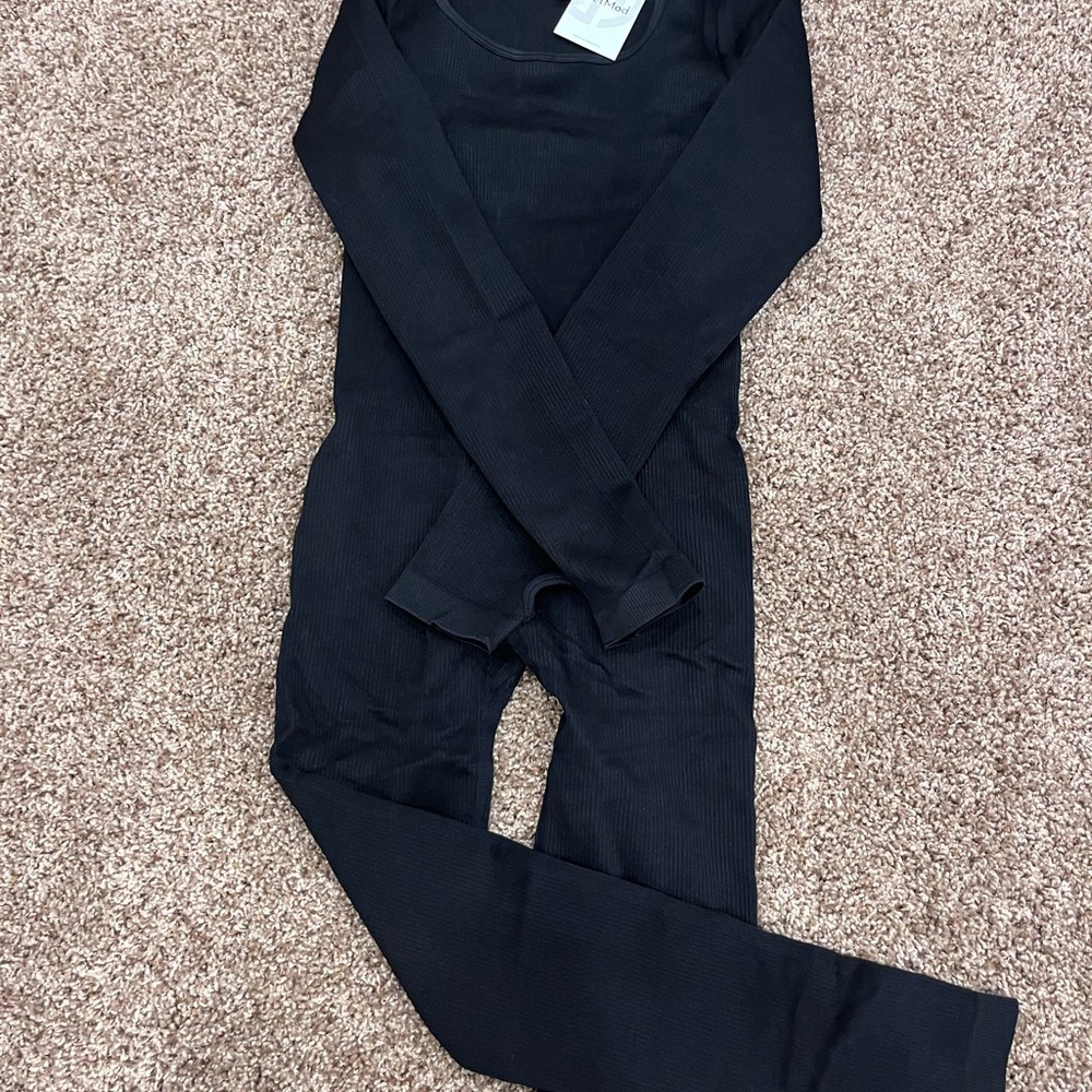Black Long Sleeve Jumpsuit